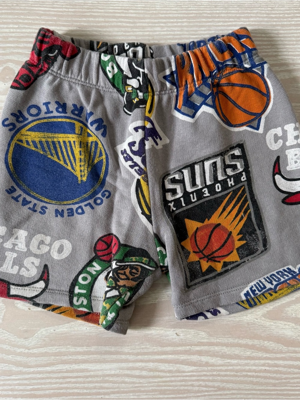 Zara Kids NBA Logo Gray Print Shorts